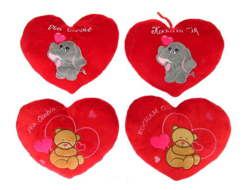 serce pluszowe 20cm KOCHAM CIĘ / DLA CIEBIE S1303