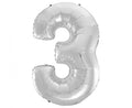 Balon foliowy B&C "Cyfra 3", srebrna, 92 cm     FG-C85S3