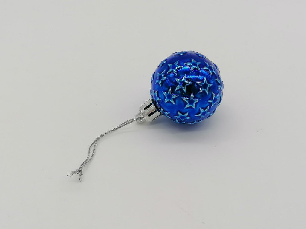 bombki kolorowe 6szt. mix wzorów 4cm