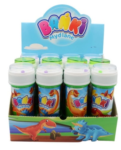 bańki mydlane 12szt DINOZAURY