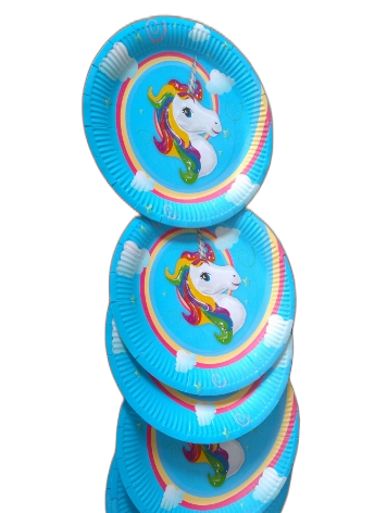 talerz papierowy 6szt. JEDNOROŻEC 23cm  | DC11463