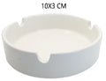 popielniczka ceramiczna biała 10 x 3cm