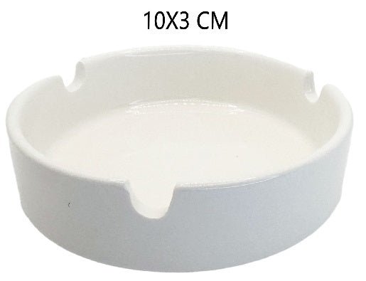 popielniczka ceramiczna biała 10 x 3cm