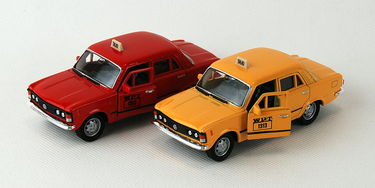 auto metalowe WELLY 1:34 PRL FIAT 125P TAXI