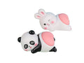 figurka królik lub panda z pupą gniotkiem 8cm żelowa pupa