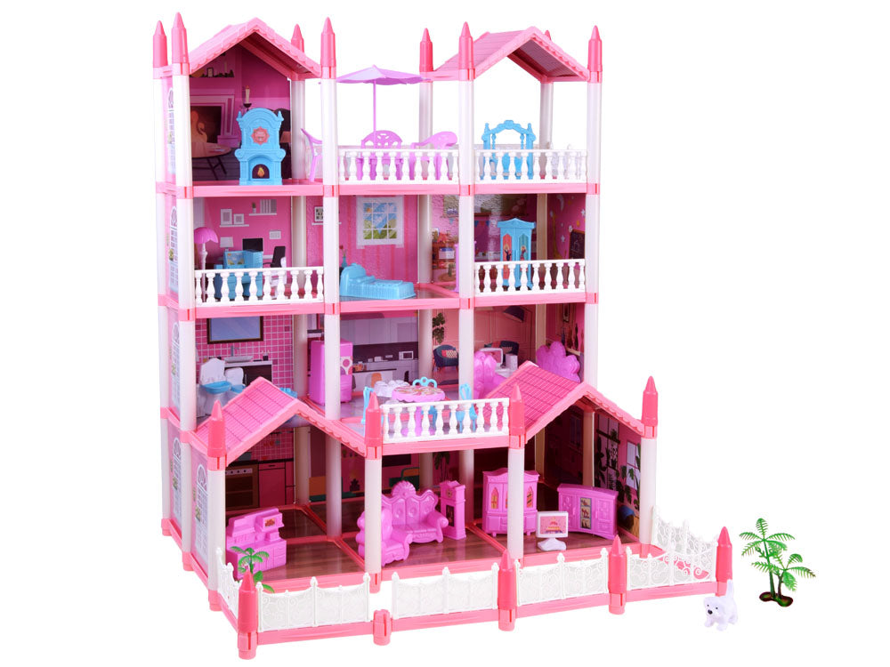 domek willa dla lalek + mebelki 222 el. | ZA4456