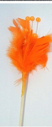pióro   na piku 36cm  pomarańczowe