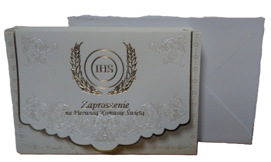 zaproszenia 10szt KOMUNIA ŚWIĘTA 3486 LZAP-0100
