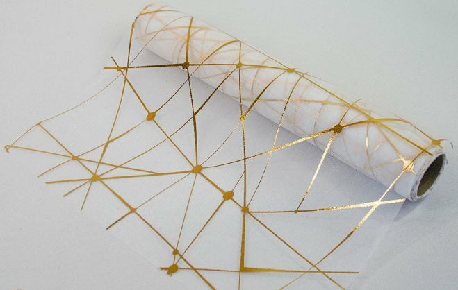organza 36cm x 4,5m BIAŁA Orgboż-0003biała