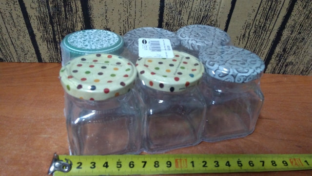 słoik 120ml + zakrętka  CZTERY KĄTY 6szt. | 132122