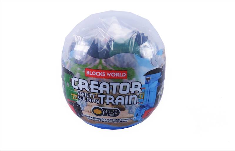 klocki  kolejka w jajku 7cm.