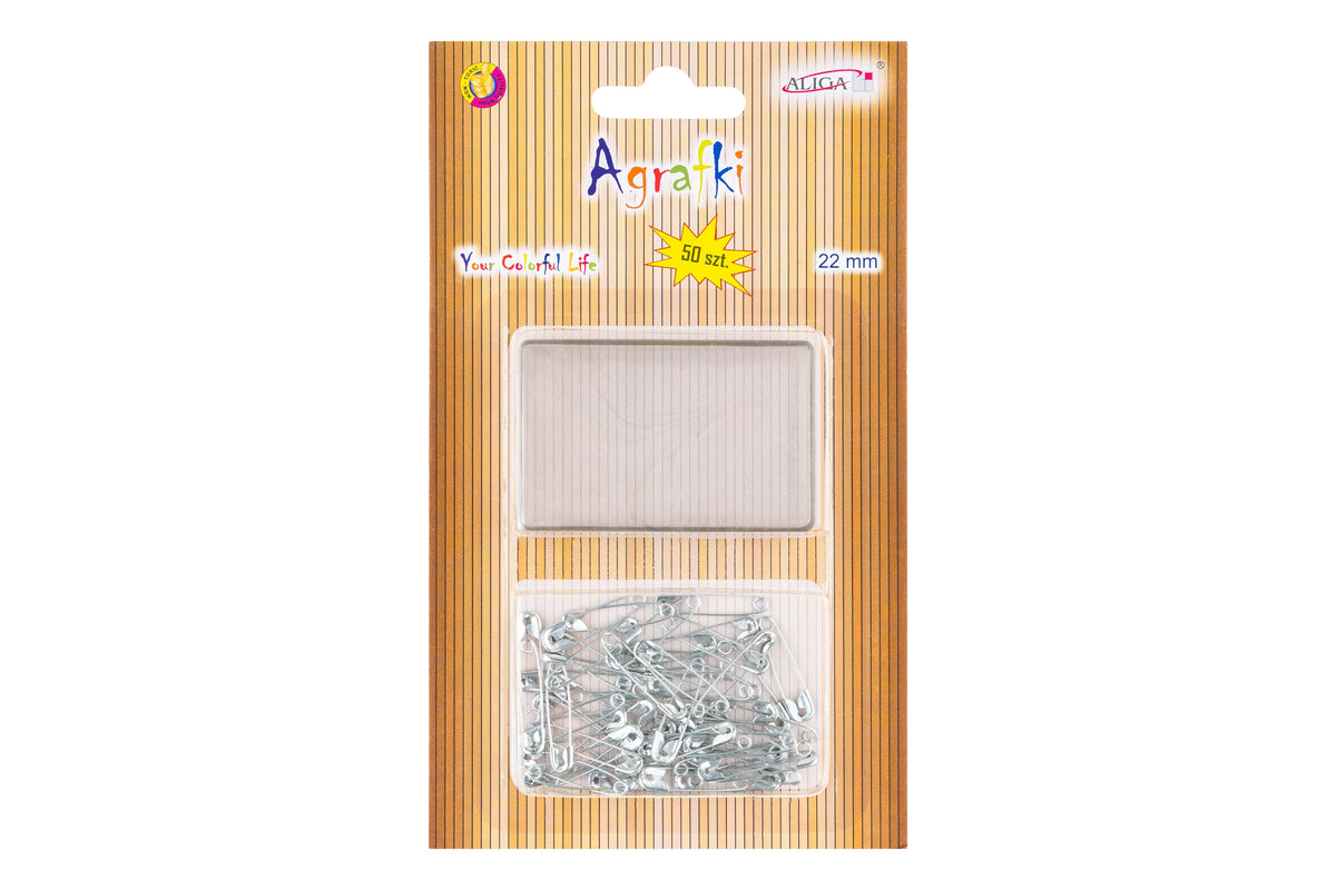 agrafki srebrne rozm. 22mm op. 50szt. AGR-6040