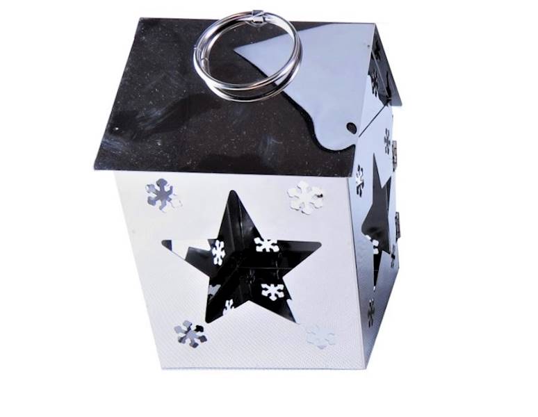 latarnia metalowa BOŻE NARODZENIE 18x13x12 cm.