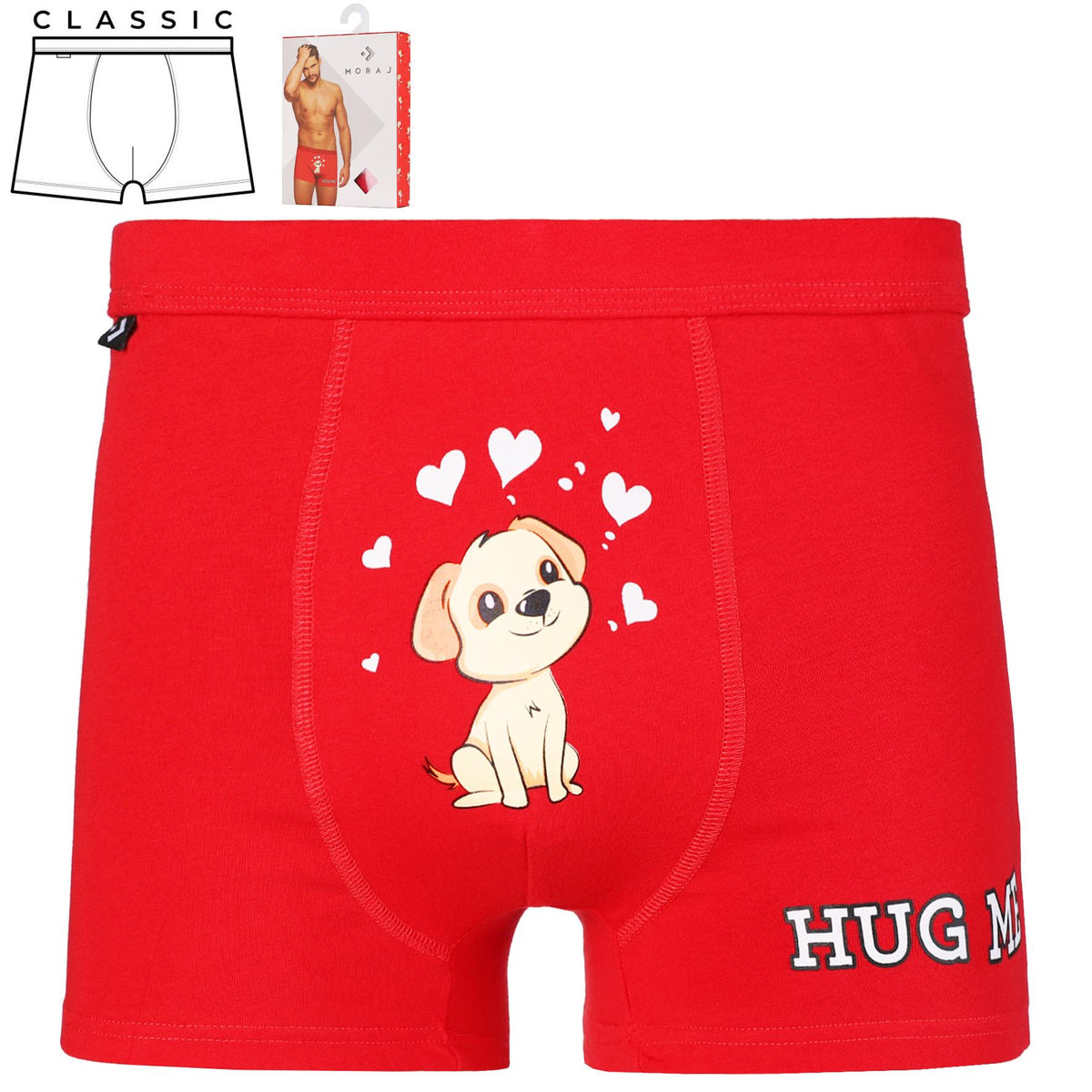 bokserki walentynkowe Hug Me rozmiar XXL | MBX600-351