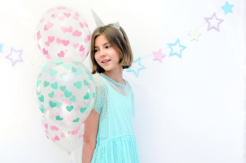 balony 50szt. SERDUSZKA CRYSTAL | SB14C-228