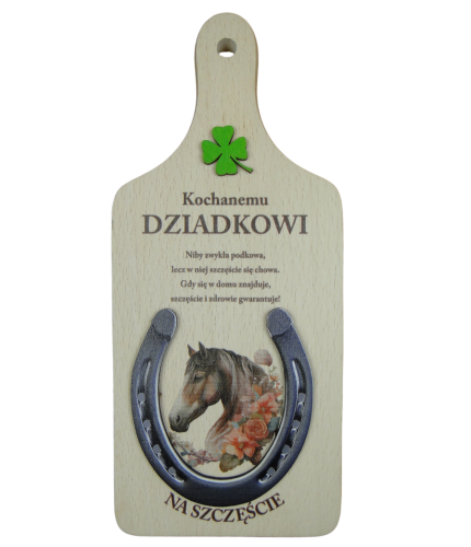 deska podkowa dla Dziadka  27 x 12 cm.