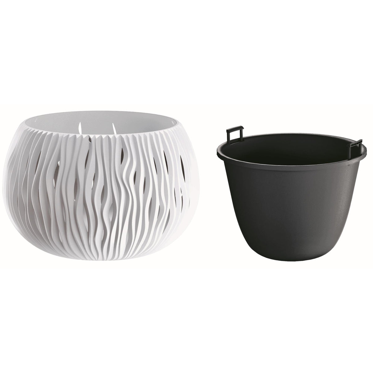 doniczka BOWL SANDY 29x19 - biały