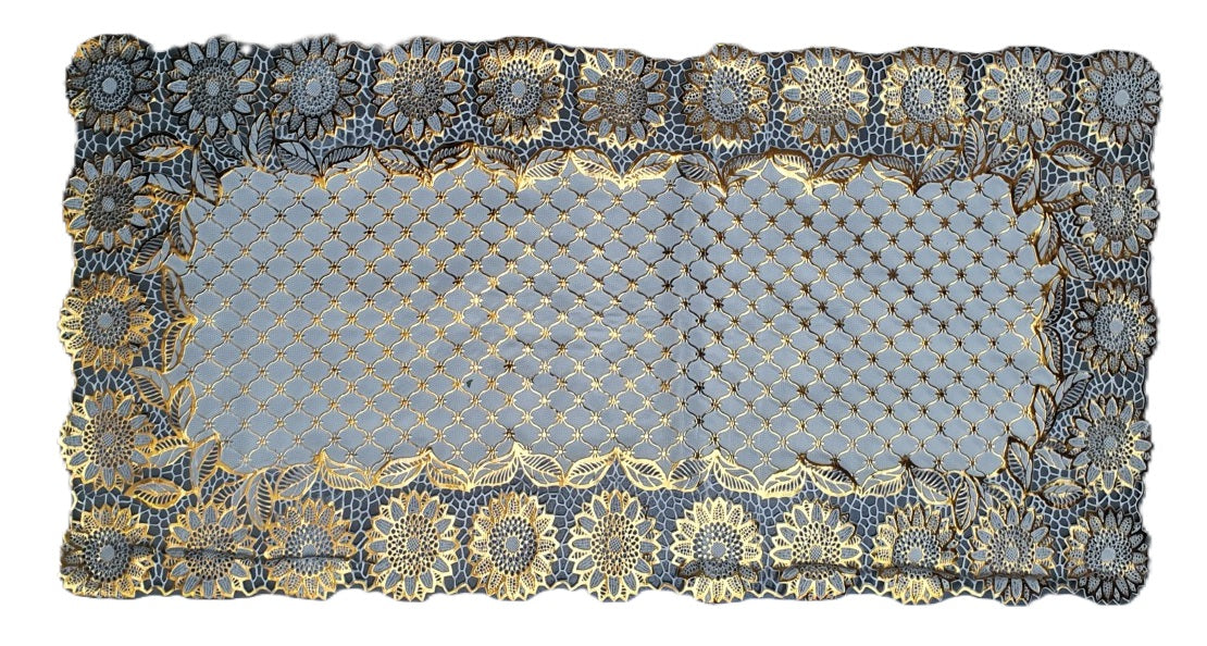 bieżnik obrus koronkowy pvc 40 x 84 cm złoty