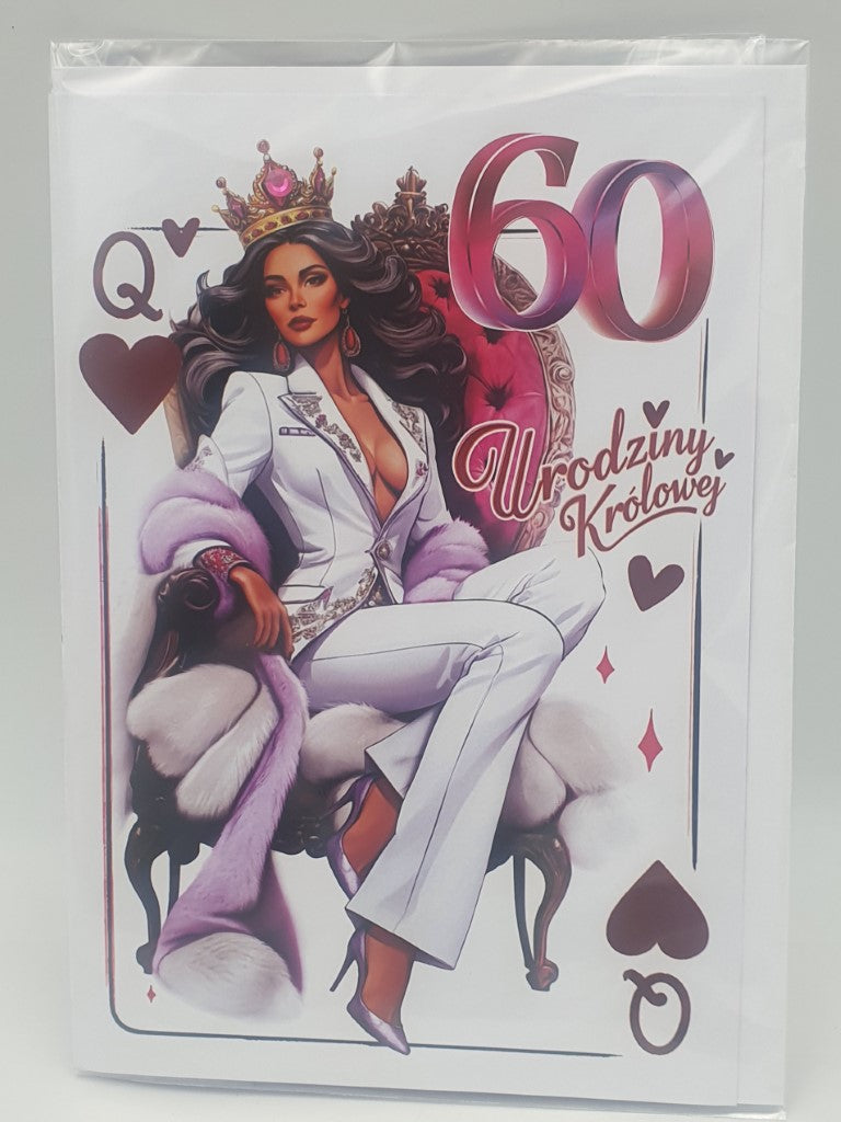 karnet  URODZINY KRÓLOWEJ 60 nr 158