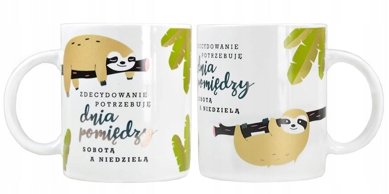 kubek ceramiczny 300ml Leniwiec