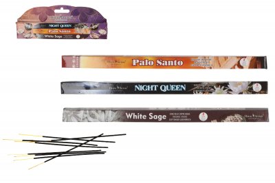 kadzidło zapachowe White Sage, Palo Santo, Night Queen 3 opak po 8szt. ISP613