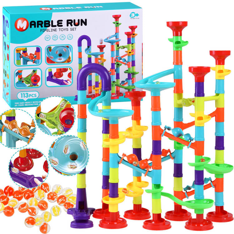 kolorowy tor dla kulek 113 el. Marble  | ZA4378