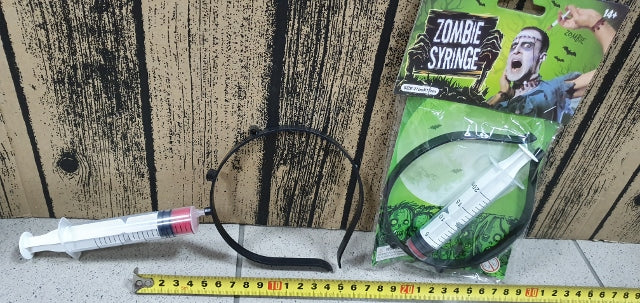 opaska hallowen STRZYKAWKA w głowie ZOMBIE