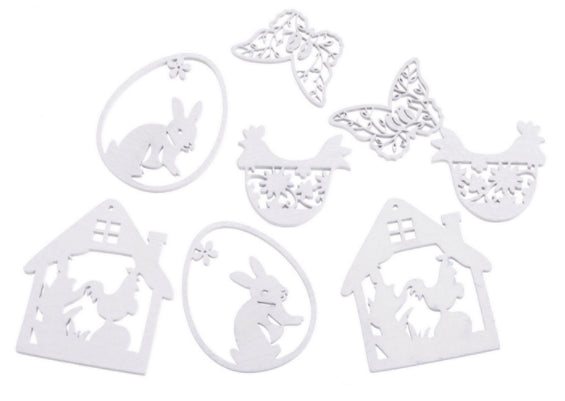 ażurowe wykrawanki wielkanocne 4cm - 6cm 8szt. | G2467