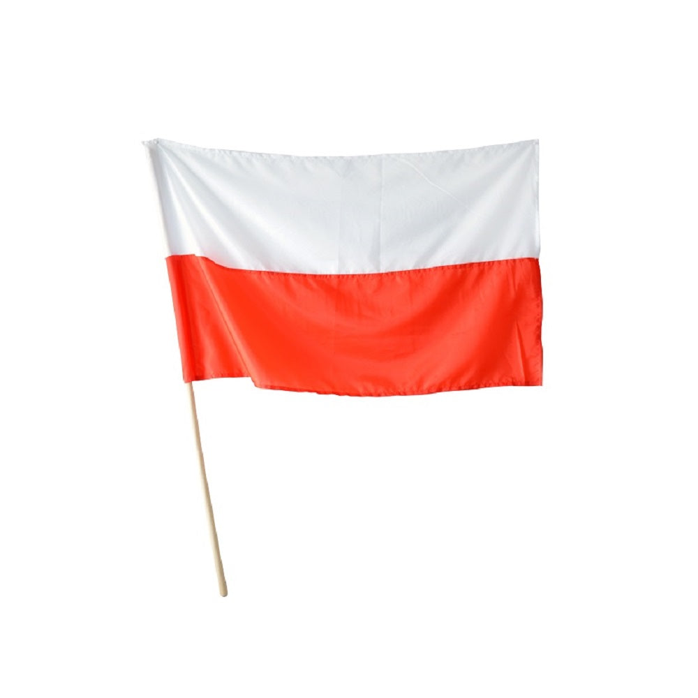flaga narodowa na drzewcu  120cm POLSKA