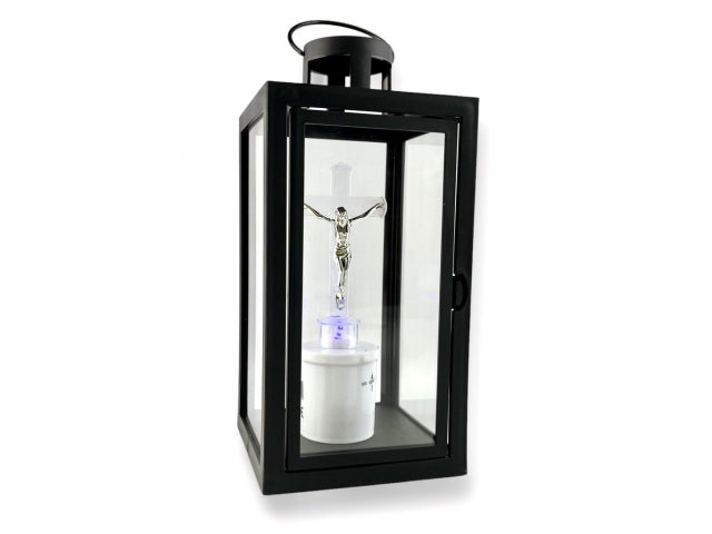 wkład 12szt.  LED duży KRZYŻ BLUE z bateriami 2xR14