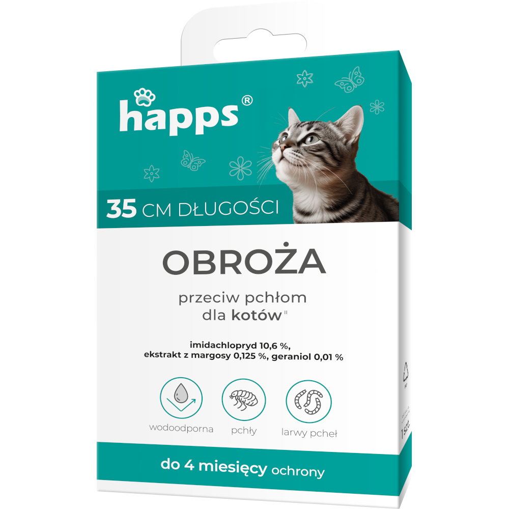 obroża przeciw  pchłom dla kota - happs