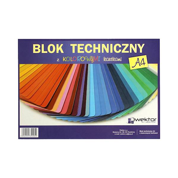 blok techniczny A4 kolorowy 10szt.