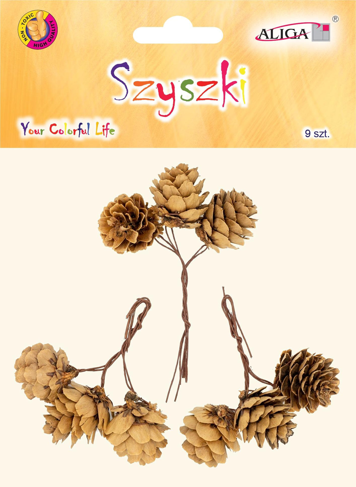 szyszki na druciku  9szt. | SZYSZ-70