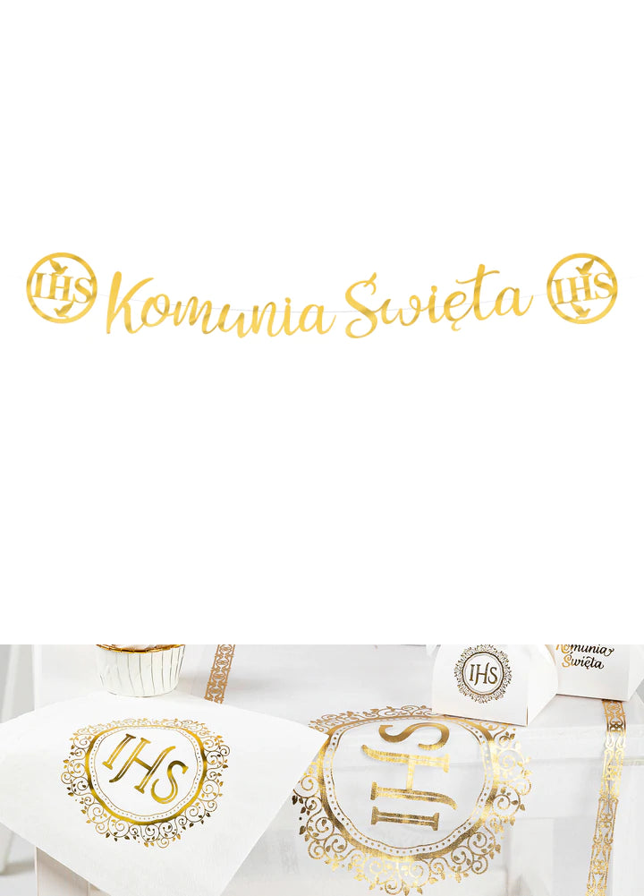 banner komunijny Komunia Święta 150 cm | 127483