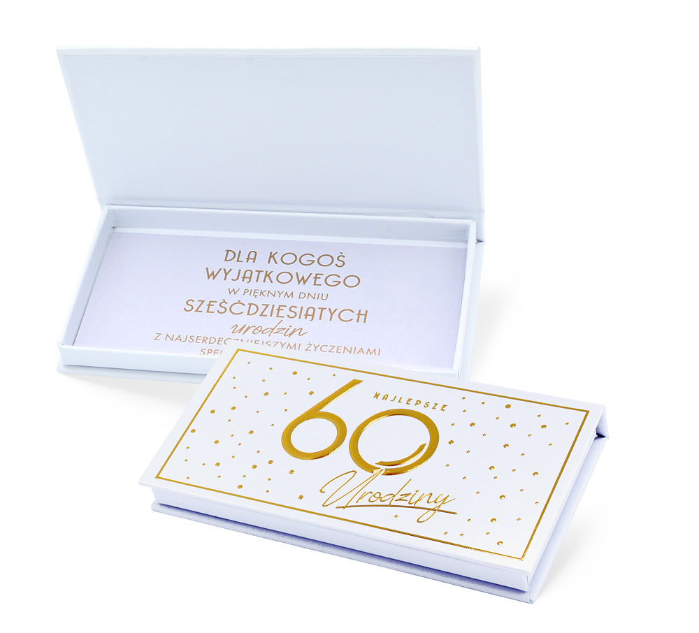 pudełko ozdobne na banknoty MB-019 Urodziny 60 Elite