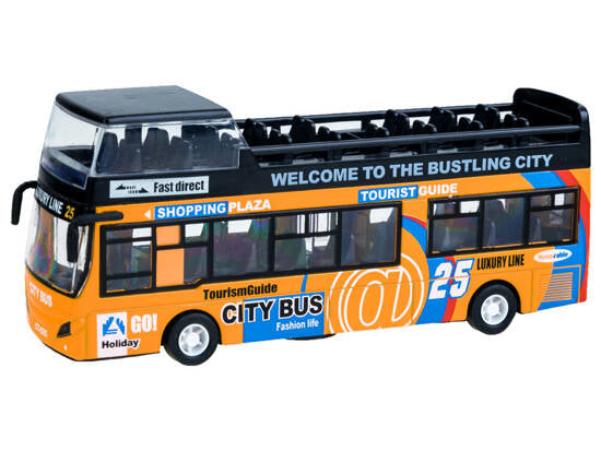 metalowy AUTOBUS piętrus otwierane drzwi | ZA2094 ZO