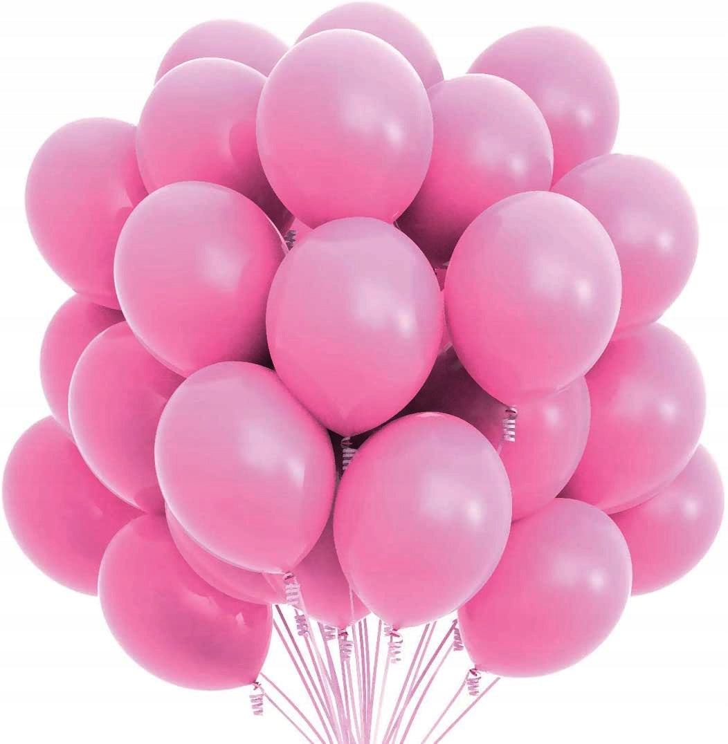 balony gumowe różowe 15 x 20 cm -  100szt.