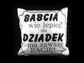 Poszewka  40x40 cm- BABCIA WIE LEPIEJ ALE DZIADEK MA ZAWSZE RACJĘ  SN49046-53P