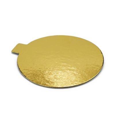 podkład tortowy bankietówka 8cm 50 szt. złoty