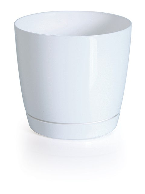 doniczka z podstawką Coubi 24xh22cm - BIAŁA