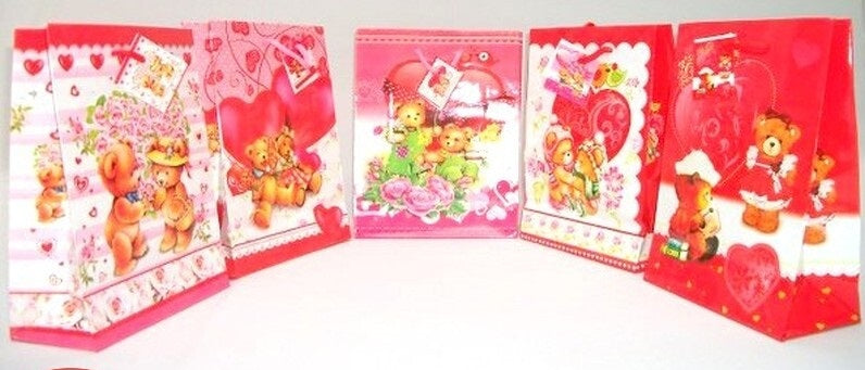 torba papierowa 12 x 15 cm misie serce   12szt.   1667
