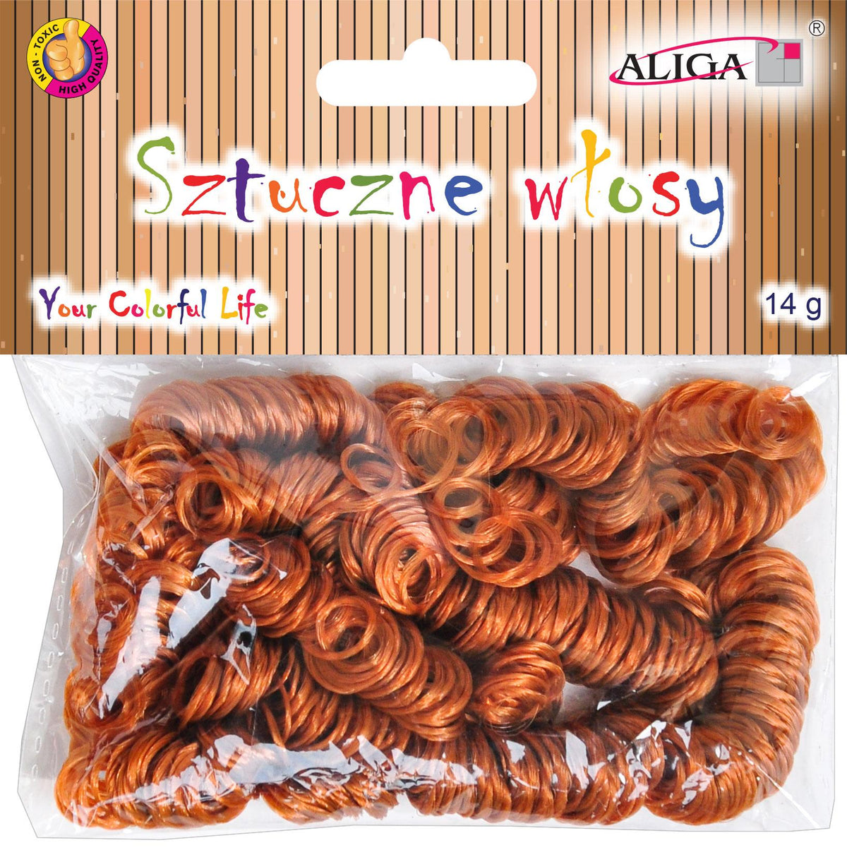 sztuczne włosy 14g BRĄZOWE | WLO-7721