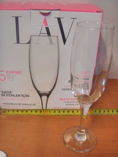 kieliszki 6szt. do szampana 220ml | EMP541
