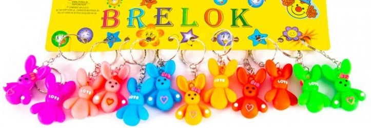brelok 12szt. królik z sercem