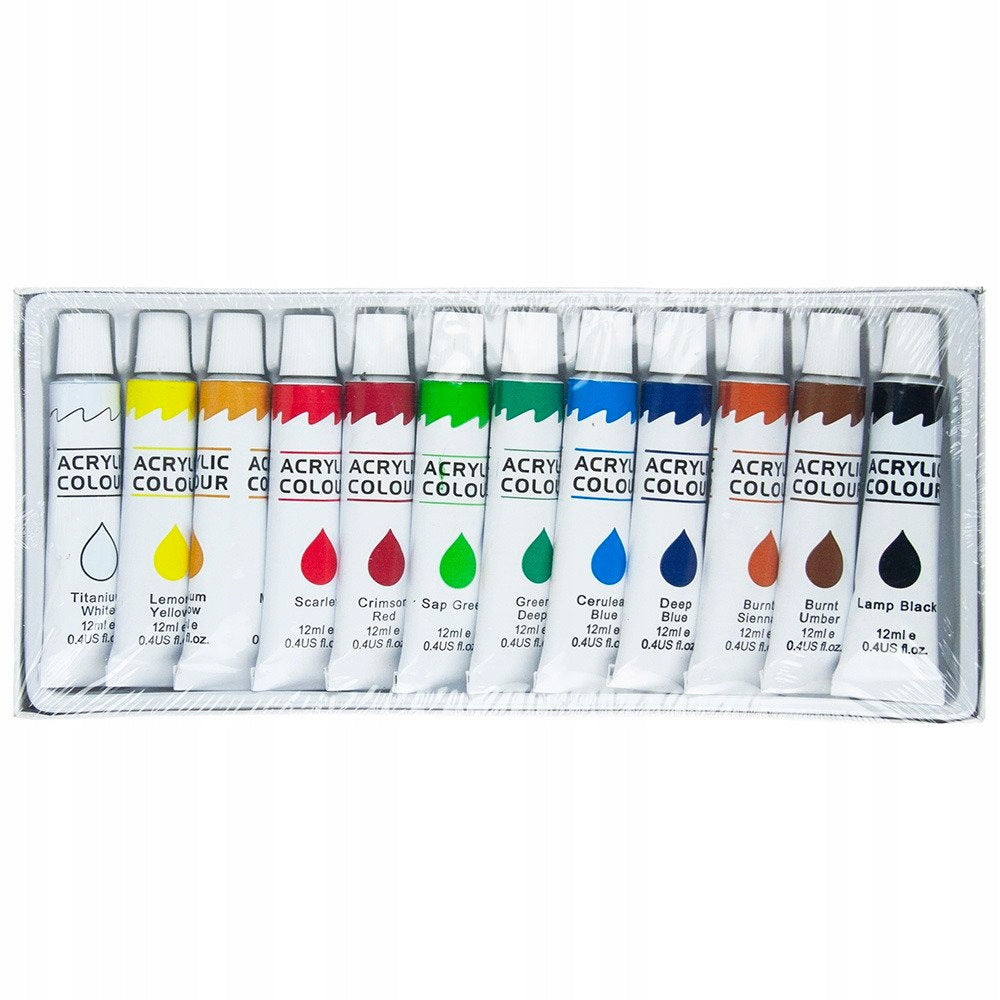 farbki akrylowe 12kol.x 12ml w tubie w pud. | FA-233Z