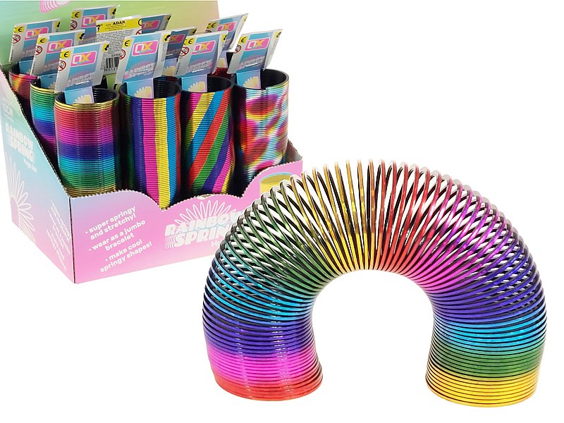 sprężyna tęczowa metaliczna 15 cm,