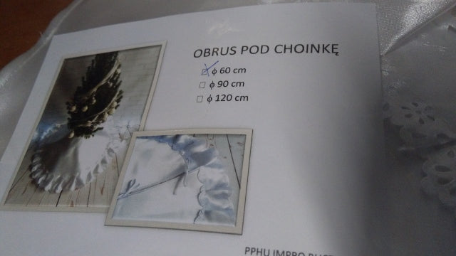 obrus falbanka pod choinkę fi-60cm
