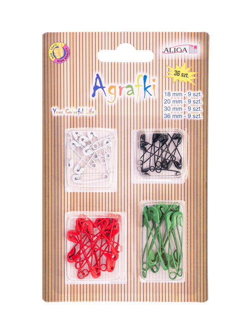 agrafki 36szt. mix | AGR-6028