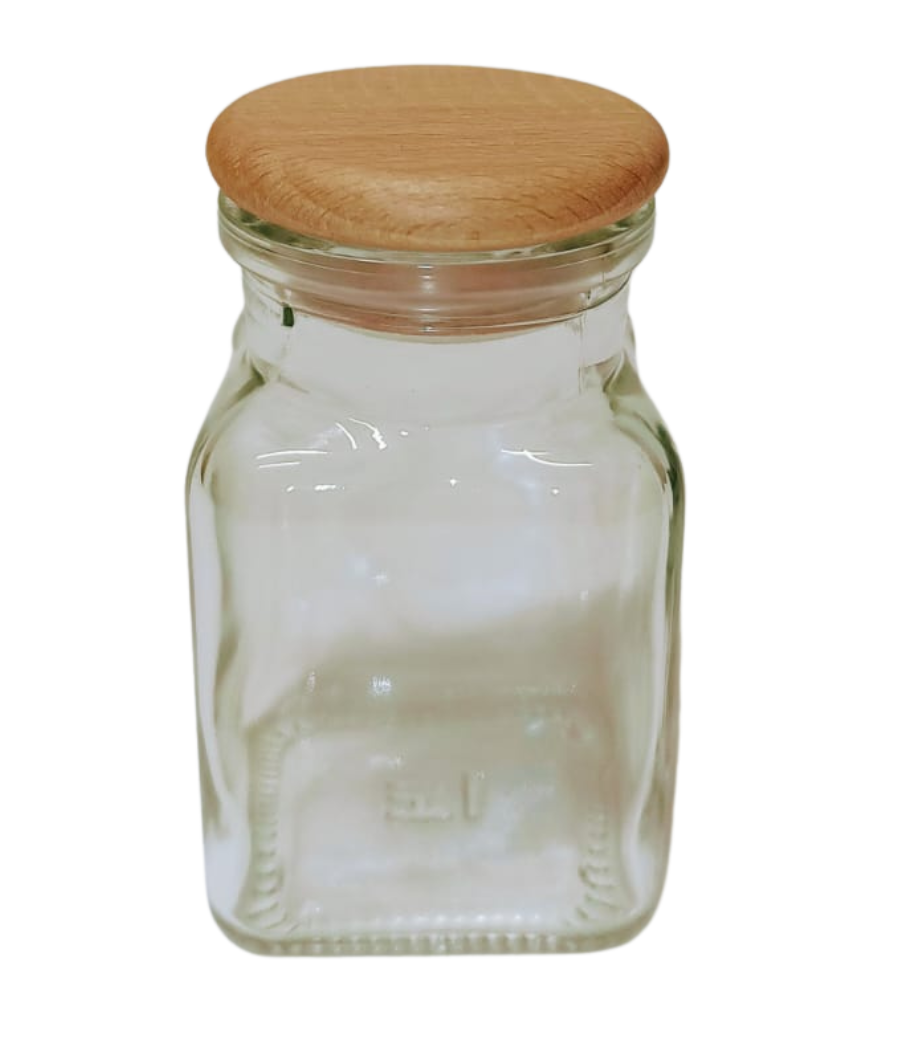 słoik na przyprawy z drewnianym korkiem 150ml.   S150D