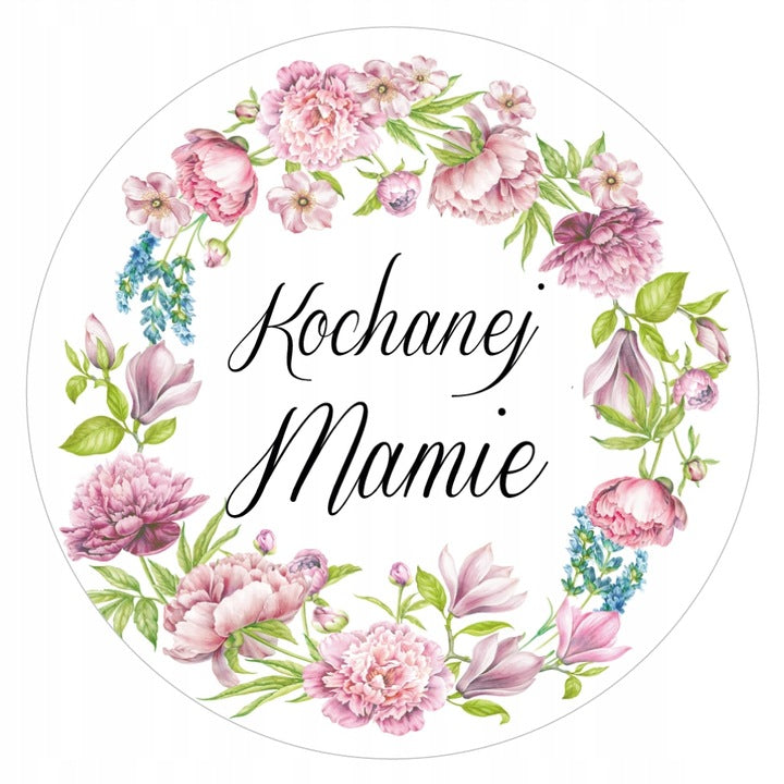 naklejki 12szt KOCHANEJ MAMIE fi-55